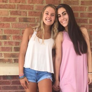 Altar’d State Tan Flowy Crop Top